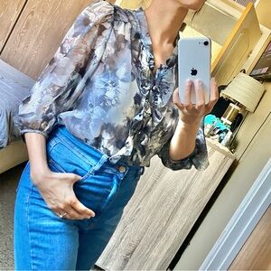 Pleione ruffle blouse